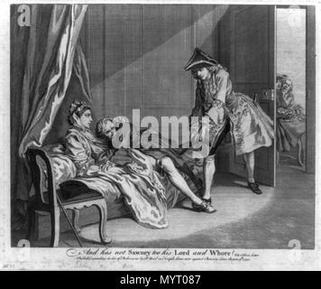 . Inglese: Abstract: Colley Cibber (1671-1757) sequestro Alexander Pope (1688-1744) da una gamba, e tirando fuori lui una donna che inclinabile su un letto di chouch. . E non ha Sawney troppo il suo Signore e w(Hor)e . Hubert-François Gravelot (1699-1773) nomi alternativi Hubert-Francois Bourgignon Gravelot Descrizione illustratore francese, incisore, pittore e disegnatore Data di nascita e morte 26 Marzo 1699 20 aprile 1773 Luogo di nascita e morte Paris Paris Opera periodo barocco di controllo autorità : Q981197 VIAF:?ISNI 47065548:?0000 0001 2131 3768 ULAN:?500004164 LCCN:?n83227326 WGA:?GRAVELOT Hubert- Foto Stock