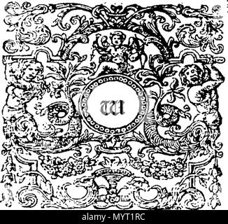 . Inglese: Fleuron dal libro: Anno Regni Georgii Regis Magn? Britanni?, Franci?, & Hiberni?, nono. Il Parlamento europeo iniziato e holden a Westminster, il nono giorno del mese di ottobre, Anno Dom. 1722. Nel nono anno di regno del nostro sovrano Signore George, con la grazia di Dio, di Gran Bretagna, Francia e Irlanda, Re, difensore della fede, &c. essendo la prima sessione di questo Parlamento. 361 Anno Regni Georgii Regis Magn Fleuron n050234-22 Foto Stock