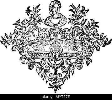 . Inglese: Fleuron dal libro: rendite su vita: o la valutazione delle rendite su un numero qualsiasi di vita; come anche, reversioni. A cui è aggiunto un allegato concernente le aspettative di vita e la probabilità di sopravvivenza. Da A. de Moivre. F.R.S. 362 rendite su vita- o la valutazione delle rendite su un numero qualsiasi di vita; come anche, reversioni Fleuron T033056-6 Foto Stock