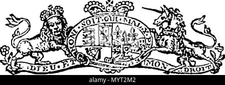 . Inglese: Fleuron dal libro: Antiqu? Lingu? Britannic? Thesaurus: essendo un British o Welsh-English dizionario: contenente alcune migliaia di parole inglesi più di qualsiasi dizionario gallese finora pubblicati. Tutte le autorità o gli esempi che il dotto medico Davies dà nel suo Dizionario British-Latin, dagli antichi poeti, storici, &c. sono inseriti in questa, come essi sono accurate prove di Significations assegnati a queste parole; e le parole che si aggiungono, spesso sono esemplificati nella stessa maniera. E per fare questo lavoro più compleat, oltre alle spiegazioni e etimologie di Wo Foto Stock