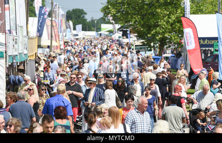 Southampton SUSSEX REGNO UNITO 8 Giugno 2018 - folle immense godetevi il tempo soleggiato a sud dell'Inghilterra Show tenutosi a Southampton Showground vicino a Haywards Heath Sussex Credito: Simon Dack/Alamy Live News Foto Stock