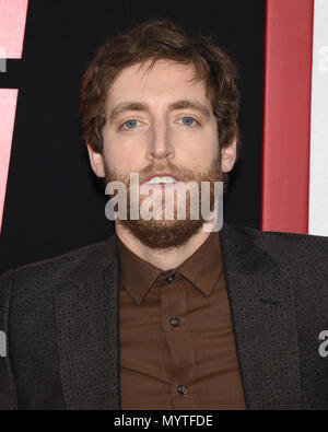 Los Angeles, California, USA. Il 7 giugno, 2018. THOMAS MIDDLEDITCH arriva presso il TAG premiere mondiale al Regency Village Theatre di Westwood, California. Credito: Billy Bennight/ZUMA filo/Alamy Live News Foto Stock