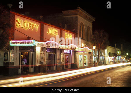 1992 SCIATTA STORICO DI JOE BAR LANDMARK Duval Street Key West Florida USA Foto Stock