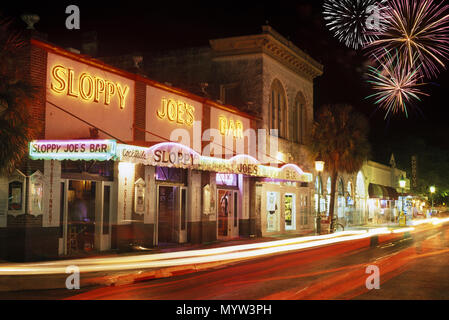 1992 SCIATTA STORICO DI JOE BAR LANDMARK Duval Street Key West Florida USA Foto Stock