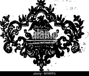 . Inglese: Fleuron dal libro: Arabian Nights entertainments. Consistente in mille e una storie: raccontata dai Sultaness delle Indie, per deviare il sultano dall'esecuzione di una sanguinosa voto aveva fatto, di sposare una donna ogni giorno e avere il suo tagliare la mattina successiva per vendicare se stesso per le infedeltà del suo primo Sultaness, &c. Contenente un meglio conto del Costume e della religione dei popoli orientali, vale a dire il Tartari, i Persiani e indiani, che è quello di essere incontrato in qualsiasi autore finora pubblicare'd. Tradotto in francese dal Arabian MSS, da M. Galland, del Royal Acade Foto Stock