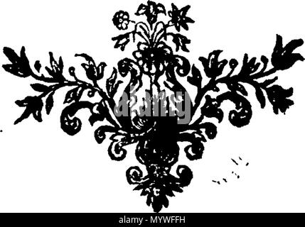 . Inglese: Fleuron dal libro: Arabian Nights entertainments. Consistente in mille e una storie: raccontata dai Sultaness delle Indie, per deviare il sultano dall'esecuzione di una sanguinosa voto aveva fatto, di sposare una donna ogni giorno e avere il suo tagliare la mattina successiva per vendicare se stesso per le infedeltà del suo primo Sultaness, &c. Contenente un meglio conto del Costume e della religione dei popoli orientali, vale a dire il Tartari, i Persiani e indiani, che è quello di essere incontrato in qualsiasi autore finora pubblicare'd. Tradotto in francese dal Arabian MSS, da M. Galland, del Royal Acade Foto Stock