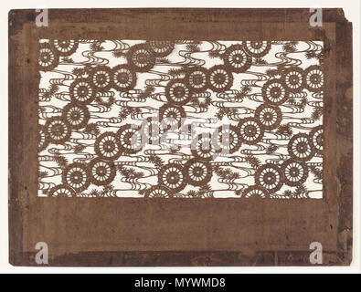 . Kata-gami : ombrelli, acqua e ago di pino cluster . tardo XIX secolo 3 Kata-gami - ombrelli, acqua e ago di pino cluster - Google Art Project Foto Stock