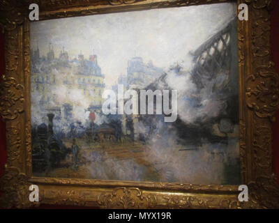 . Français : Claude Monet, Le Pont de l'Europe près de la Gare Saint-Lazare (1877), il Musée Marmottan di Parigi XVIe. . 1877. Claude Monet 22 Claude Monet, 1877, Pont de l'Europe Foto Stock