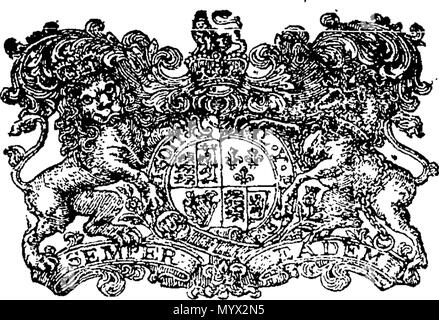 . Inglese: Fleuron dal libro: presso il tribunale St. James's, il 22 settembre, 1714. Presente, il re più eccellente maestà in Consiglio. 384 presso il tribunale St Fleuron T225720-2 Foto Stock