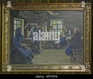 . Deutsch: Genrebild aus Schönlinde (Krásná Lípa) von Agosto Frind . Xx secolo 36 Frind-Genrebild-2 Foto Stock