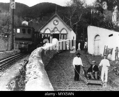 . Inglese: il Caminho de Ferro do Monte - il vecchio tram a Funchal, Madeira . circa 1900. 2 sconosciuto il Caminho de Ferro do Monte - 3 Foto Stock
