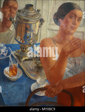 . Inglese: Kuzma Petrov-Vodkin (1878-1939), da Samovar (1926), olio su tela, Nuova Galleria Tretyakov di Mosca, inv. 9367 . 26 maggio 2018, 13:56:44. Come indicato nel titolo 59 Kuzma Petrov-Vodkin (1878-1939), da Samovar (1926), olio su tela, Nuova Galleria Tretyakov di Mosca, inv. 9367 Foto Stock