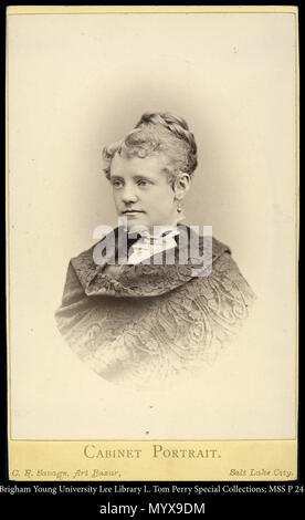 Chiamare il numero #: mss P24 scatola 2 cartella 10 . Giovane donna con capelli intrecciati. tra circa 1875 e circa 1890 2 263 MSS P 24 B2 F10 Foto Stock