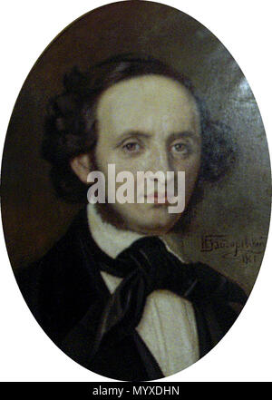 . Inglese: Ritratto di Jakob Ludwig Felix Mendelssohn Bartholdy ???????: ??????? ??????? ???????????? . 1901 15 Bodarevsky 027 Foto Stock