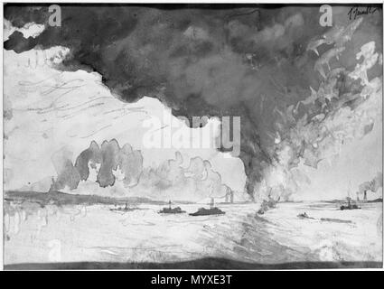 . Incendi dell'olio . tra il 1801 e il 1900 17 Brooklyn Museum - incendi dell'olio - Joseph Pennell Foto Stock