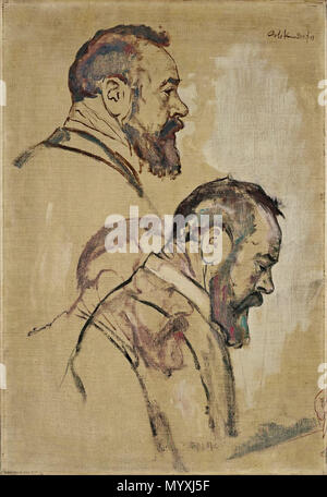 . Portraitstudien Ferdinand Hodler. 1911. Öl auf Leinwand. 54 x 37 cm . 1911 30 Emil Orlik Portraitstudien Ferdinand Hodler Foto Stock