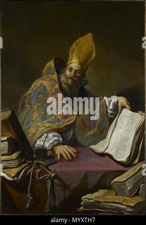 . Inglese: Sant'Ambrogio . 1623 o 1625 22 Claude Vignon - Sant'Ambrogio - 68.43 - Minneapolis Institute of Arts Foto Stock