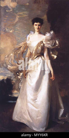 . Inglese: Miss Daisy Leiter (altri titolo: Marguerite Hyde Leiter) (Più tardi la contessa di Suffolk e Berkshire) John Singer Sargent -- pittore americano 1898 Kenwood, Hampstead Lane, Londra, Inghilterra Olio su tela 228.6 x 119,4 cm (90 x 47 in) Iscrizione: (in basso a sinistra:) Giovanni S. Sargent (in basso a destra:) 1898 firmato parte di Iveagh Bequest di Kenwood Jpg: houseofwaterdancer.com . 1898. John Singer Sargent Data di nascita: 12 gennaio 1856, morì a Firenze: 14 aprile 1925, Londra, Regno Unito 71 Miss Daisy Leiter Foto Stock