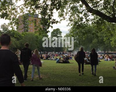 Londra, Regno Unito. Il 30 maggio 2015. Londra bordi verso l'estate e campi di Londra diventa un paradiso per barbecue Credito: maaku/StockimoNews/Alamy Live News Foto Stock