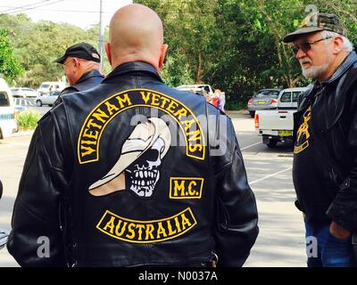 Avalon Beach NSW, Australia. Xiii Giugno, 2015. Vietnam Veterans Moto Club a Avalon Beach tatuaggio Militare, Sydney, Australia Credit: stockpeople/StockimoNews/Alamy Live News Foto Stock