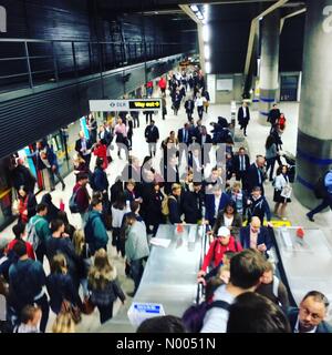 Londra, Regno Unito. Xi Nov, 2015. Caos come perturbazione continua sulla metropolitana di Londra. Credito: jamesjagger / StockimoNews/Alamy Live News Foto Stock