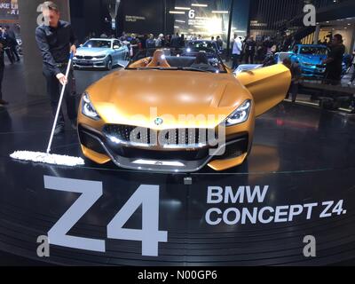 Francoforte, Germania. Xii di settembre 2017. Frankfurt Motor Show 2017 Giornata della stampa anteprima delle nuove vetture BMW Z4 concetto credito: opere/stockimonews/alamy live news Foto Stock