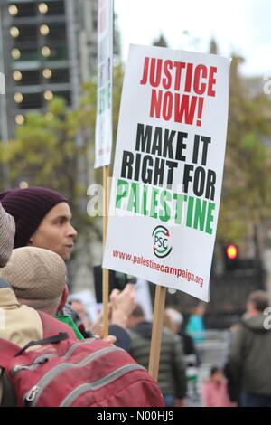 Londra, Regno Unito. 4 novembre, 2017. la giustizia per la Palestina rally, Londra credito: dawud marsh/stockimonews/alamy live news Foto Stock