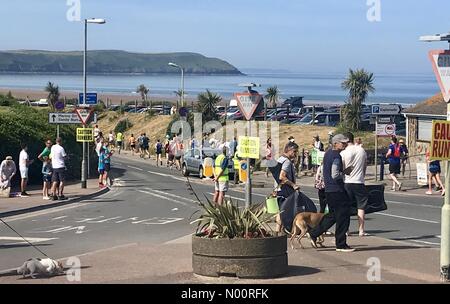 North Devon AONB croyde maratona Foto Stock