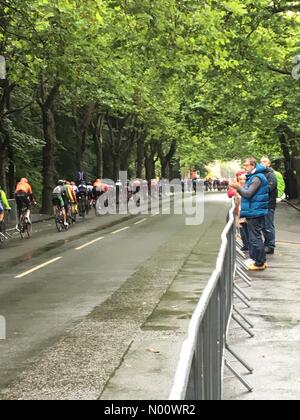 La Scozia, Regno Unito. Il 12 agosto 2018. Glasgow Campionati Europei escursioni in bicicletta da corsa su strada Kelvin. Domenica 12 agosto 2018 Credit: Anne Elizabeth Mitchell/StockimoNews/Alamy Live News Foto Stock
