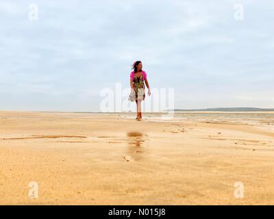 Porthrene spiaggia, Cornovaglia. 2 settembre 2021. UK Meteo: Spiaggia di Porthrene mite e sovracolata in Cornovaglia. Foto Raich Keene. 2 settembre 2021. Credit nidpor/Alamy Live News Credit: Nidpor/StockimoNews/Alamy Live News Foto Stock