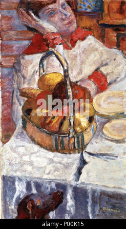 . Русский: dipinto di Pierre Bonnard . prima di 1947. Pierre Bonnard 83 Pierre Bonnard Donna con cesto di frutta Foto Stock