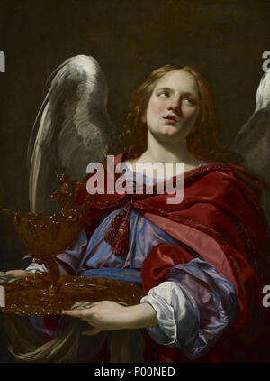 . Inglese: Angeli con attributi della Passione: Angel Tenendo il recipiente e asciugamano per il lavaggio delle mani di Ponzio Pilato . circa 1624 93 Simon Vouet - Angeli con attributi della Passione Angelo Tenendo il recipiente e asciugamano per il lavaggio delle mani di Ponzio Pilato - 69.36.1 - Minneapolis Institute of Arts Foto Stock