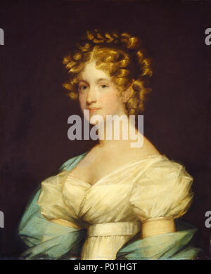 Gilbert Stuart, completato da un Artista sconosciuto (American, 1755 - 1828 ), Charlotte Morton Dexter (Sig.ra Andrew Dexter), 1808/c. 1825, olio su legno, Andrew W. Mellon Collezione 7 Charlotte Morton Dexter G-000586 Foto Stock