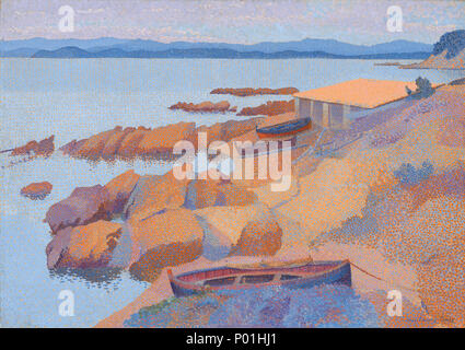 Henri Edmond Cross, costa vicino a Antibes, francese, 1856 - 1910, 1891/1892, olio su tela, John Hay Whitney Collezione 7 costa vicino a Antibes A22859 Foto Stock