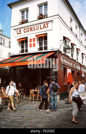 Le consolato ristorante, 18 rue Norvins | Montmartre, 75018 Paris, l'Europa. Foto Stock