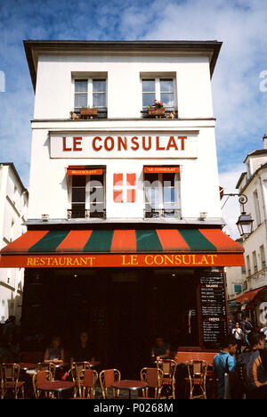 Le consolato ristorante, 18 rue Norvins | Montmartre, 75018 Paris, l'Europa. Foto Stock