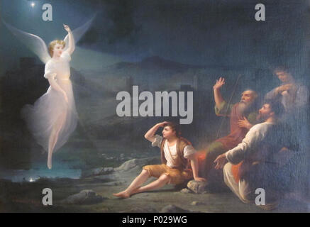 . L'angelo che compaiono prima dei pastori . 1870. Thomas Buchanan leggere (1822-1872) nomi alternativi T. Buchanan leggere; Thomas leggere; t.b. leggere; buchanan leggere; T.B. Leggi descrizione American pittore e poeta Data di nascita e morte 12 Marzo 1822 11 Maggio 1872 Luogo di nascita e morte di New York City di controllo autorità : Q3524954 VIAF:?ISNI 59453485:?0000 0000 8139 0346 ULAN:?500002249 LCCN:?n82108864 NLA:?35444317 WorldCat 7 'l'angelo che compare prima dei pastori di Thomas Buchanan leggere, Dayton Art Institute Foto Stock