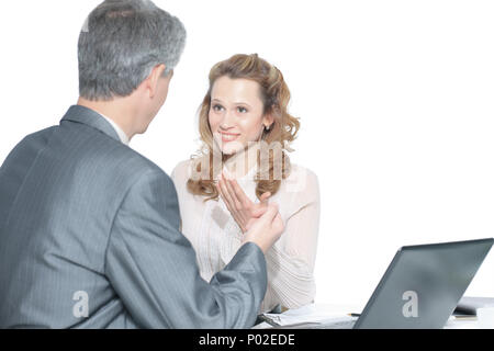 Imprenditori stanno discutendo il piano di lavoro. Foto Stock
