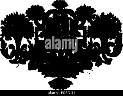 . Inglese: Fleuron dal libro: un calcolo degli scambi con l'estero, come esercitate sul Royal Exchange di Londra: o, tabelle, ma racconteremo in una sola volta o da un paio di aggiunte, qualsiasi somma di denaro inglese reduc'd in specie estere, e allo stesso modo qualsiasi somma di specie estere reduc'd in inglese, di denaro a titolo di scambio, a vari prezzi, come di volta in volta lo scambio può salire o scendere. Da Edward Oldenburgh, merchant. 28 un calcolo degli scambi con l'estero Fleuron T135568-5 Foto Stock