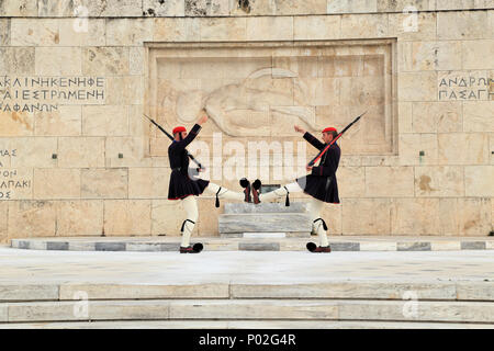 Modifica delle protezioni, Atene, Grecia Foto Stock