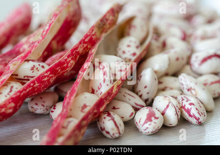 Fagioli rossi, close-up, la profondità di campo. Foto Stock