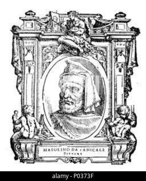. Illustratio da 'Le vite' da Giorgio Vasari, edizione del 1568. Per l'artista ritratto vedere filename . 1568 14 038 le vite, Masolino da Panicale Foto Stock