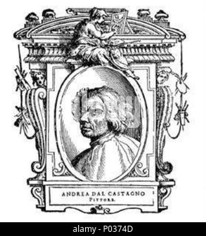 . Illustratio da 'Le vite' da Giorgio Vasari, edizione del 1568. Per l'artista ritratto vedere filename . 1568. Giorgio Vasari (1511-1578) nomi alternativi descrizione Vasari pittore italiano, architetto e storico della data di nascita e morte 30 Luglio 1511 27 Giugno 1578 Luogo di nascita e morte Arezzo Firenze sede di lavoro Firenze, Rom, Arezzo competente controllo : Q128027 VIAF:?ISNI 46768219:?0000 0001 2130 9590 ULAN:?500017608 LCCN:?n79084160 NLA:?35578126 WorldCat engravours sconosciuto 14 055 le vite, Andrea del Castagno Foto Stock