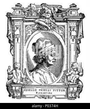 . Illustratio da 'Le vite' da Giorgio Vasari, edizione del 1568. Per l'artista ritratto vedere filename . 1568. Giorgio Vasari (1511-1578) nomi alternativi descrizione Vasari pittore italiano, architetto e storico della data di nascita e morte 30 Luglio 1511 27 Giugno 1578 Luogo di nascita e morte Arezzo Firenze sede di lavoro Firenze, Rom, Arezzo competente controllo : Q128027 VIAF:?ISNI 46768219:?0000 0001 2130 9590 ULAN:?500017608 LCCN:?n79084160 NLA:?35578126 WorldCat ignoto intagliatore 14 057 le vite, pesello Foto Stock