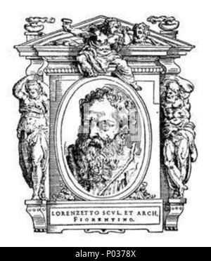 . Illustratio da 'Le vite' da Giorgio Vasari, edizione del 1568. Per l'artista ritratto vedere filename . 1568. Giorgio Vasari (1511-1578) nomi alternativi descrizione Vasari pittore italiano, architetto e storico della data di nascita e morte 30 Luglio 1511 27 Giugno 1578 Luogo di nascita e morte Arezzo Firenze sede di lavoro Firenze, Rom, Arezzo competente controllo : Q128027 VIAF:?ISNI 46768219:?0000 0001 2130 9590 ULAN:?500017608 LCCN:?n79084160 NLA:?35578126 WorldCat engravours sconosciuto 14 104 le vite, lorenzetto Foto Stock