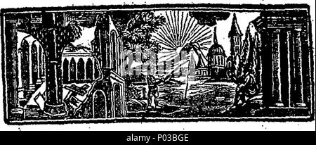 . Inglese: Fleuron dal libro: Una corsa in grassetto per una moglie: una commedia. Come si è agito su Theater-Royal in Lincoln's-Inn-Fields. Dall'autore del busie-corpo e la Gamester. 25 una corsa in grassetto per una moglie- una commedia Fleuron T025991-5 Foto Stock