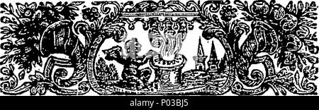 . Inglese: Fleuron dal libro: Una corsa in grassetto per una moglie. Una commedia. Scritto da Sig.ra Susanna Cent-Livre. 25 una corsa in grassetto per una moglie. Una commedia. Scritto da Sig.ra Susanna Cent-Livre. Fleuron T191160-2 Foto Stock