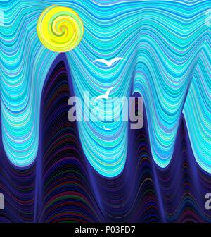 Immagine colorata od il paesaggio Illustrazione Vettoriale