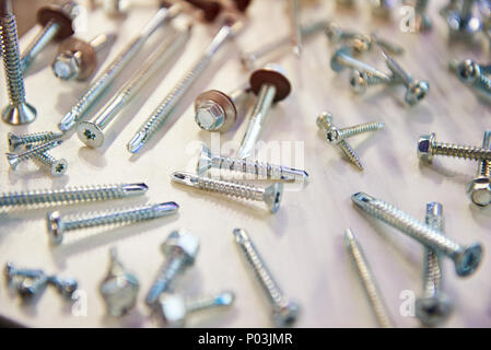 Viti autofilettanti Foto Stock