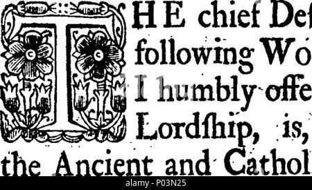 . Inglese: Fleuron dal libro: un commento al profeta Isaia. Da William Lowth, B. D. Prebendary di Winchester. 53 Un commento su il profeta Isaia. Da William Lowth, B. D. Prebendary di Winchester. Fleuron T113051-1 Foto Stock